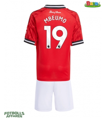 Manchester United Bryan Mbeumo #19 Hemmaställ Barn 2025-26 Kortärmad (+ Korta byxor)
